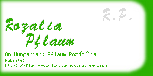 rozalia pflaum business card